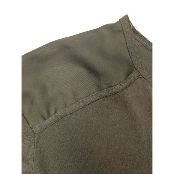 Zara Women's Size S Long Sleeve Super Soft Tee Long In Back Olive Green Boho... - Picture 5 of 6